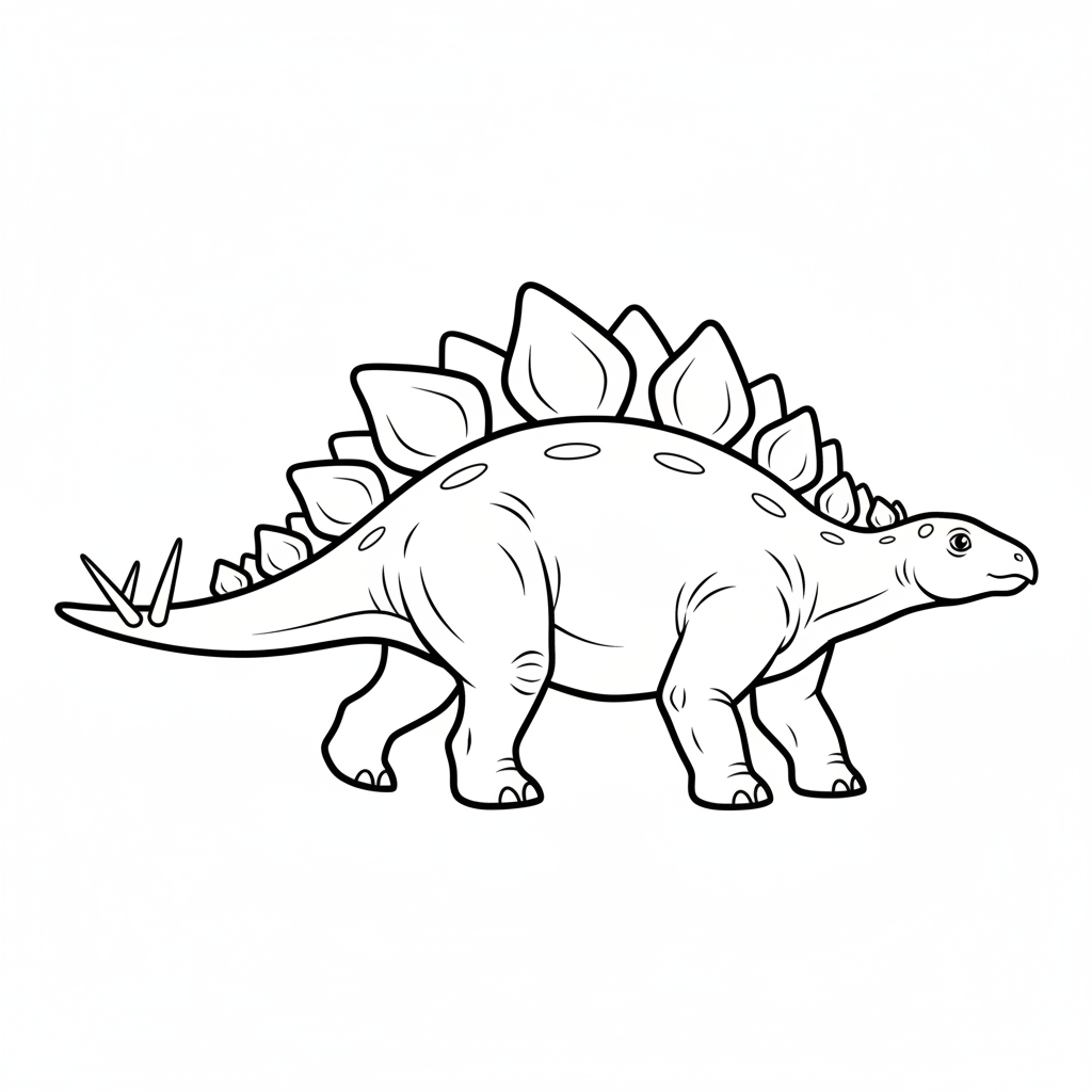 Stegosaurus — printable dinosaur coloring page