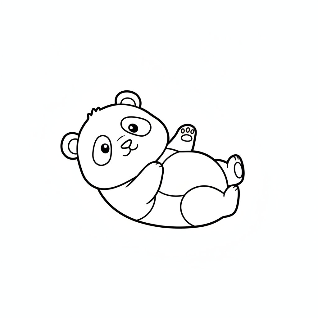 Baby panda — printable panda coloring page
